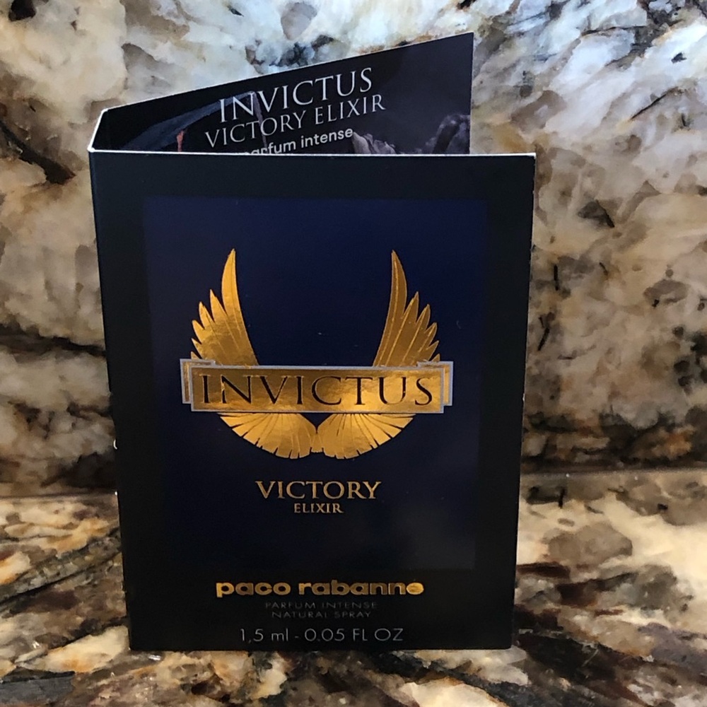 Paco Rabanne Invictus Victory Elixir Sample Vial Spray Card